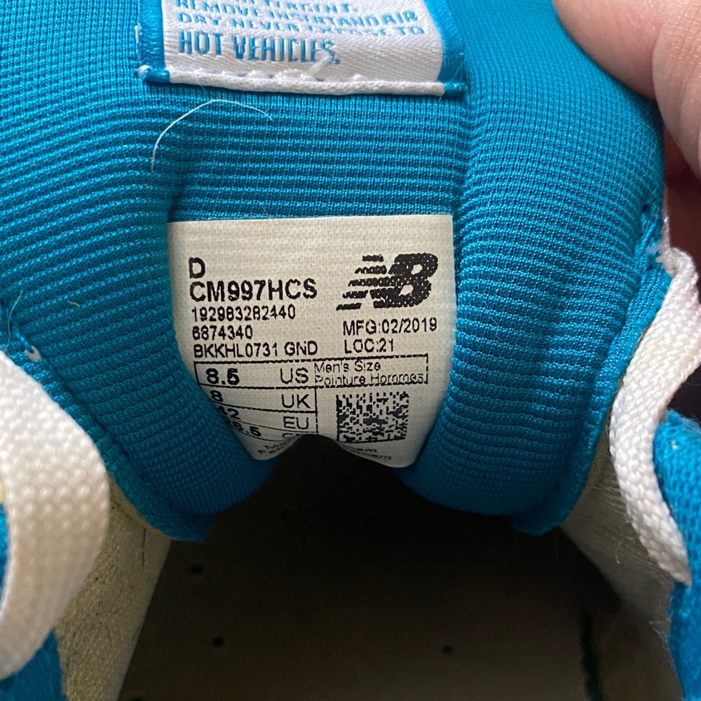 New Balance Turquoise Pink and White Sneakers